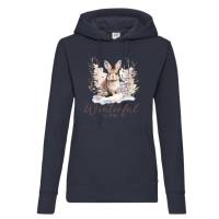 Hoodie Damen- Sweater mit Kängurutasche & einzigartigen Prints ,,Winterful'' Bild 5