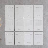 Tischkalender | Kalender 2024 | Kalender mit Kartenhalter aus Holz | Weihnachtsgeschenk | Mini Kalender | Schreibtisch Bild 6
