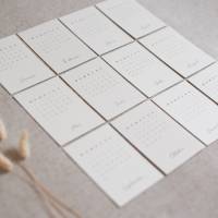 Tischkalender | Kalender 2024 | Kalender mit Kartenhalter aus Holz | Weihnachtsgeschenk | Mini Kalender | Schreibtisch Bild 9