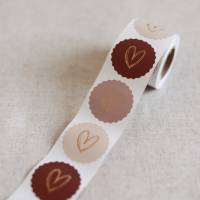 Aufkleber Herz mit Goldeffekt | runde Sticker | Geschenkaufkleber | Verpacken von Bestellungen | Geburtstagsgeschenk Bild 3