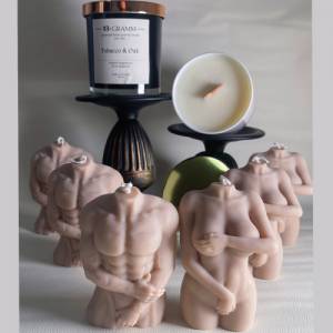 Curvy Body Torso Candle Set | Deko Körperkerze Sojawachs | Mann & Frau | Handmade, Hochzeit Geschenk Bild 3
