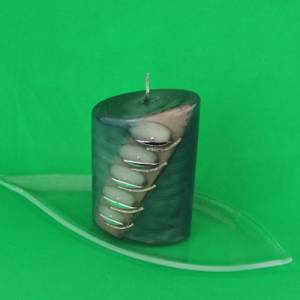 Eleganter Glasteller Foglio - Klarer Teller in stilvoller Blattform für besondere Tischdekoration mit Kerzen Bild 5