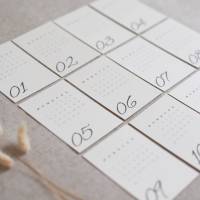 Tischkalender | Kalender 2024 | Kalender mit Kartenhalter aus Holz | Weihnachtsgeschenk | Mini Kalender | Schreibtisch Bild 10