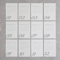 Tischkalender | Kalender 2024 | Kalender mit Kartenhalter aus Holz | Weihnachtsgeschenk | Mini Kalender | Schreibtisch Bild 5