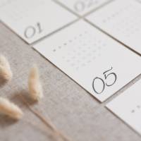 Tischkalender | Kalender 2024 | Kalender mit Kartenhalter aus Holz | Weihnachtsgeschenk | Mini Kalender | Schreibtisch Bild 6