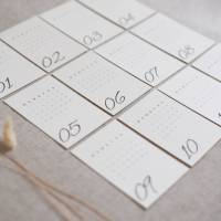 Tischkalender | Kalender 2024 | Kalender mit Kartenhalter aus Holz | Weihnachtsgeschenk | Mini Kalender | Schreibtisch Bild 9