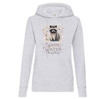 Hoodie Damen- Sweater mit Kängurutasche & einzigartigen Prints ,,Warm Winter'' Bild 2