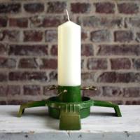 alter Baumständer Kerzenhalter Vintage Deko grün gold A Bild 3