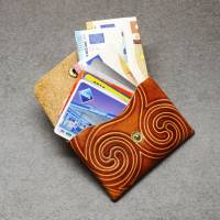 Karten Etui Geldbörse Echtes Leder Cards and Cash Swirl Light by Vickys World - Card Wallet Bag Bild 2