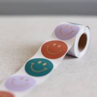 Aufkleber Smiley mit Goldeffekt | runde Sticker | Geschenkaufkleber | Verpacken von Bestellungen | Aufkleber Einpacken Bild 3