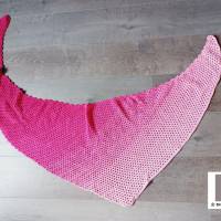 Dreickeckstuch Schal Stola Schultertuch Drachenschal gehäkelt pink rosa 100 % Baumwolle Bild 5