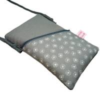 Handytasche zum Umhängen dunkelgrau Crossbag handmade aus Baumwollstoff 2 Fächer Farb- und Musterauswahl Bild 7