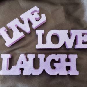 Schriftzug LIVE LAUGH LOVE aus Resin Epoxidharz | diverse Farben | mehrere Variaten | moderne Wohndekoration Bild 5