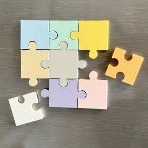 Kühlschrank Magnete “Puzzle” 3 x 3 Teile – Pastell Bild 1