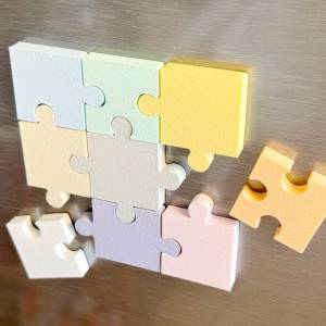 Kühlschrank Magnete “Puzzle” 3 x 3 Teile – Pastell Bild 3