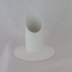 Exklusiver Messing-Köcherleuchter in edlem Weiß - Passender Kerzenständer und Kerzenhalter für Kerzen mit 30 mm Durchm. Bild 2