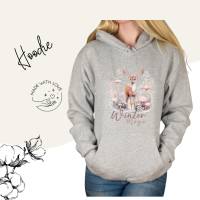 Hoodie Damen- Sweater mit Kängurutasche & einzigartigen Prints ,,Winter Magic'' Bild 1
