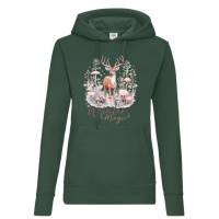 Hoodie Damen- Sweater mit Kängurutasche & einzigartigen Prints ,,Winter Magic'' Bild 3