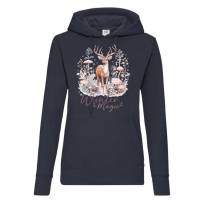 Hoodie Damen- Sweater mit Kängurutasche & einzigartigen Prints ,,Winter Magic'' Bild 5