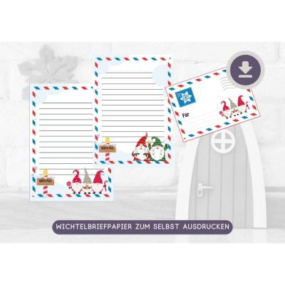 Wichtelpost | Wichtelbriefe | Wichtel Briefpapier | Vorlage Wichtelpost | Weihnachtswichtel | Wichteltür | Weihnachtspos