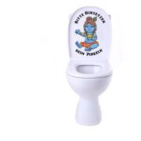 WC-Toiletten Aufkleber Krishna-Tür-Fun-Bad-Toilette-Cartoon Aufkleber- Wunschtext-Personalisierbar Bild 5