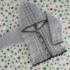 Strickjacke für Mädchen ab Größe 50/56 bis Größe 92/98 grau grün Trachtenjacke Babyjacke Pullover Taufkleidung Mädchen Bild 2