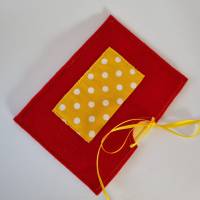 Gutscheinhülle und Blanco-Klappkarte - groß in rot "Dots" - mit Fach für Gutscheine in Scheckkartengröß Bild 3