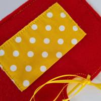 Gutscheinhülle und Blanco-Klappkarte - groß in rot "Dots" - mit Fach für Gutscheine in Scheckkartengröß Bild 7