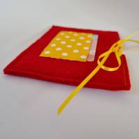 Gutscheinhülle und Blanco-Klappkarte - groß in rot "Dots" - mit Fach für Gutscheine in Scheckkartengröß Bild 9