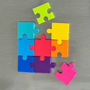 Kühlschrank Magnete “Puzzle” 3 x 3 Teile – bunt Bild 1
