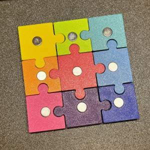 Kühlschrank Magnete “Puzzle” 3 x 3 Teile – bunt Bild 5