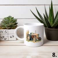 Retro Oldtimer Traktor Motiv Tasse Perfekt für Liebhaber des Landlebens Bild 3