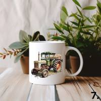 Retro Oldtimer Traktor Motiv Tasse Perfekt für Liebhaber des Landlebens Bild 4