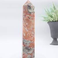 GROSSER ROSA ACHAT EDELSTEINTURM, Obelisk, Spitze 220 mm Bild 1