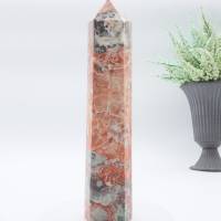 GROSSER ROSA ACHAT EDELSTEINTURM, Obelisk, Spitze 220 mm Bild 2