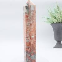 GROSSER ROSA ACHAT EDELSTEINTURM, Obelisk, Spitze 220 mm Bild 4