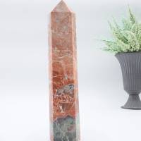 GROSSER ROSA ACHAT EDELSTEINTURM, Obelisk, Spitze 220 mm Bild 7