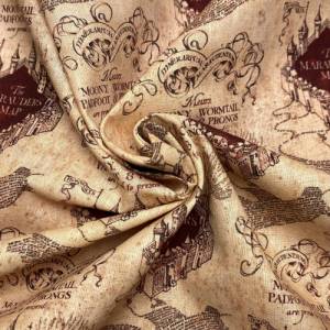 Harry Potter Stoff - Karte des Rumtreibers - beige - 13,00 EUR/m - 100% Baumwolle - Lizenzstoff Bild 5