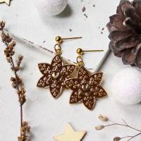 Weihnachtliche Ohrringe Lebkuchenstern • Ohrhänger | Ohrschmuck | Weihnachten Bild 1