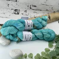 Handgefärbtes Baumwollgarn Türkis-Blau aus 100% Baumwolle Bild 2