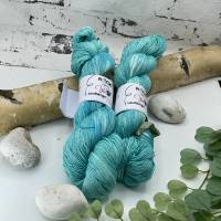 Handgefärbtes Baumwollgarn Türkis-Blau aus 100% Baumwolle Bild 3