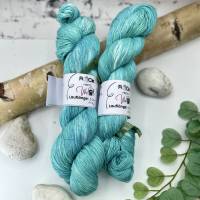 Handgefärbtes Baumwollgarn Türkis-Blau aus 100% Baumwolle Bild 4