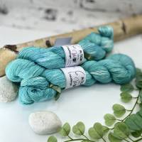 Handgefärbtes Baumwollgarn Türkis-Blau aus 100% Baumwolle Bild 5