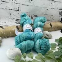 Handgefärbtes Baumwollgarn Türkis-Blau aus 100% Baumwolle Bild 8