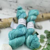 Handgefärbtes Baumwollgarn Türkis-Blau aus 100% Baumwolle Bild 9