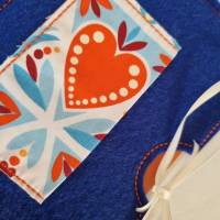 Gutscheinhülle und Blanco-Klappkarte - groß in blau "Herz" - mit Fach für Gutscheine in Scheckkartengröß Bild 7