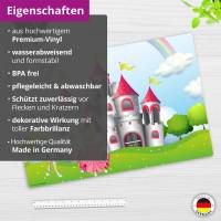 Märchenschloss mit Einhorn und Prinzessin – 60 x 40 cm – Schreibunterlage aus hochwertigem Vinyl – Made in Germany! Bild 4