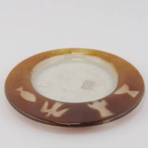 Glasteller mit liebevoll gestalteten christlichen Symbolen - Perfekt für Tauf-, Kommunion- und Konfirmationskerzen Bild 2