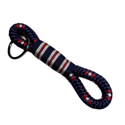 Schlüsselanhänger handgefertigt der Marke AlsterStruppi in blau, rot, weiß, personalisiert ist möglich