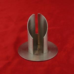Eleganter Köcherleuchter aus matt vernickeltem Messing (silber) - Perfekter Halter für Kerzen mit 40 mm Durchmesser Bild 2